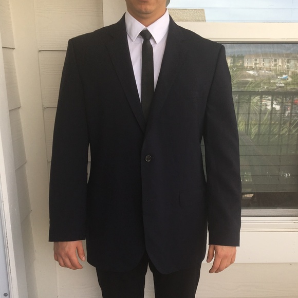 HUGO BOSS Dark Blue Blazer Size 44R - Picture 1 of 8